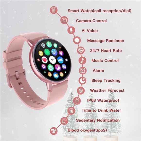 Smart Watch for Women Men Dial/Answer Calls Compatible for  Smart Watch for Women Men(Answer/Dial Calls), 1.3\